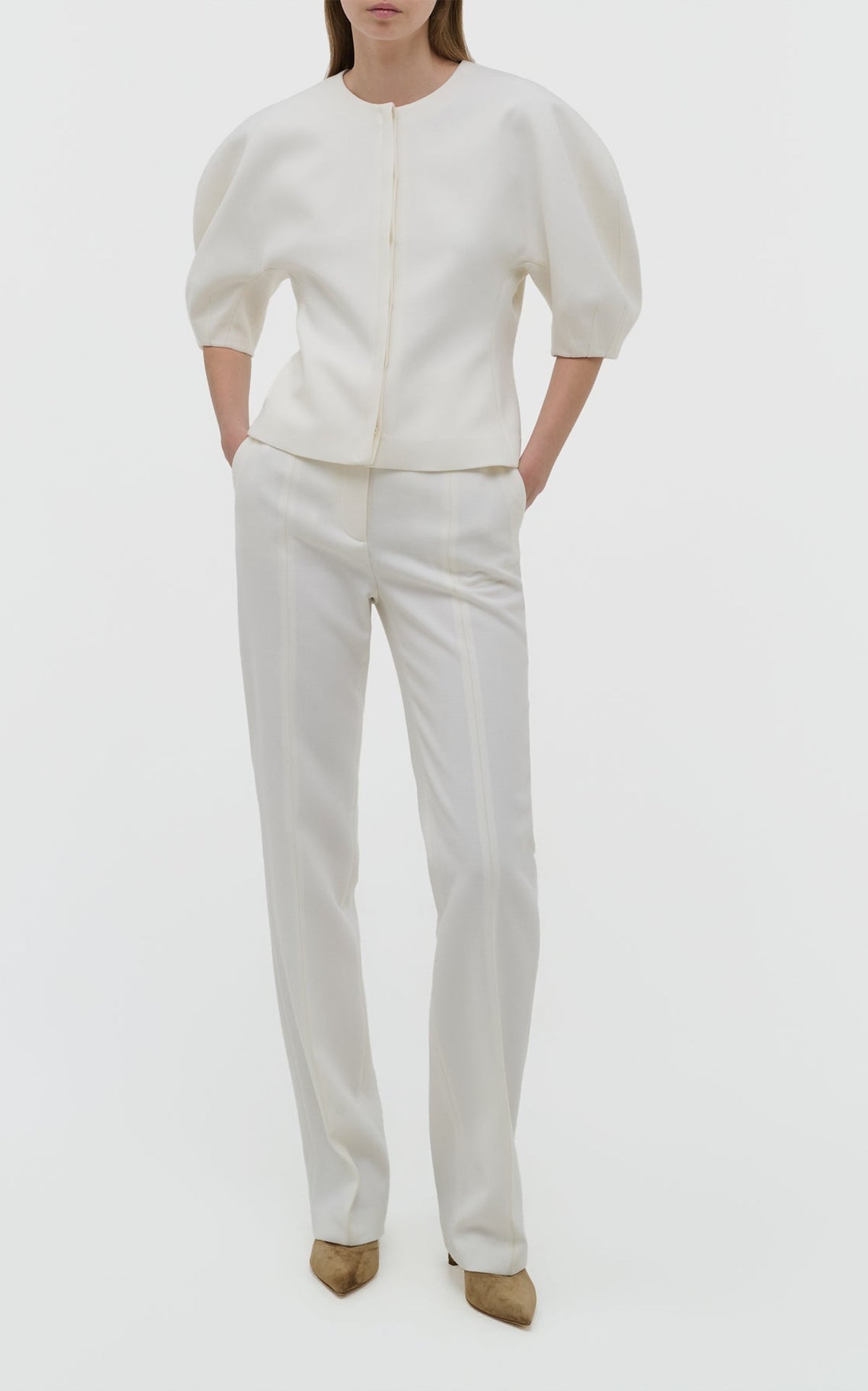 Ivory / Top Waverly en laine - Ivory