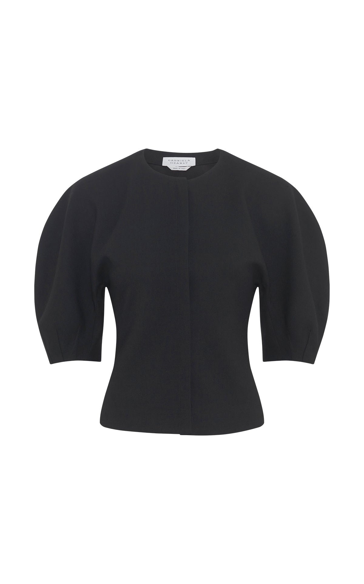 Waverly Top en noir eco soft laine drap de costume