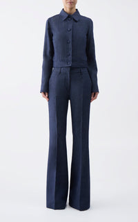 Navy / Pantalon Rhein en laine - Navy