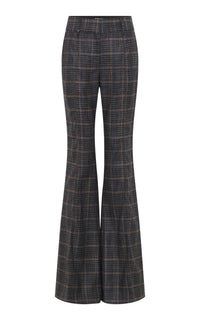 Rhein Pant en anthracite multicolore laine soie clubcheck tartan
