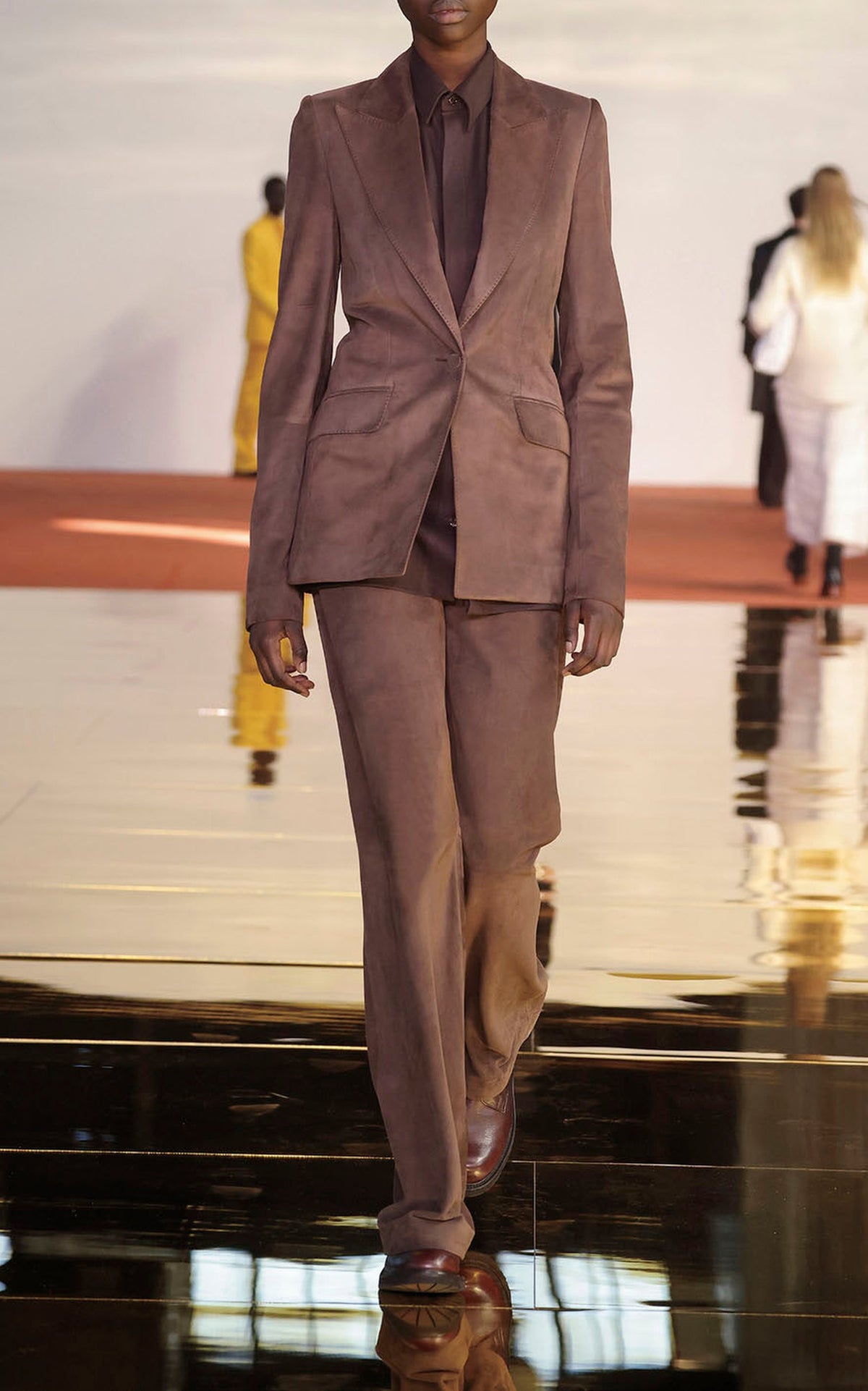 Chocolate / Pantalon Vesta en cuir - Chocolate