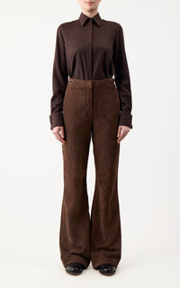 Chocolate / Pantalon Vesta en cuir - Chocolate