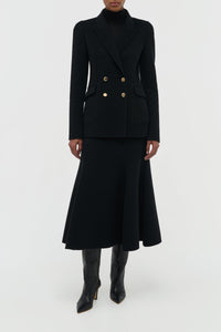 Black / Jupe Patterson en cachemire - Black