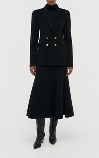 Black / Jupe Patterson en cachemire - Black