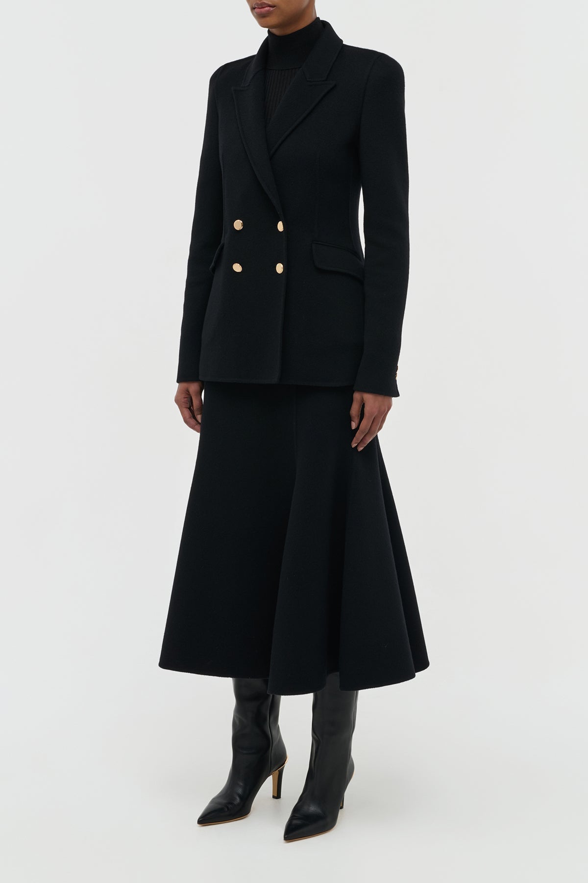 Black / Jupe Patterson en cachemire - Black