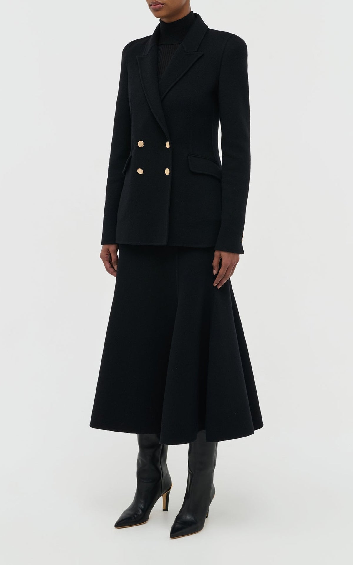 Black / Jupe Patterson en cachemire - Black