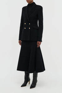 Patterson Skirt en noir double face recyclé cash