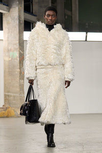 Patterson Skirt en ivoire soie fur