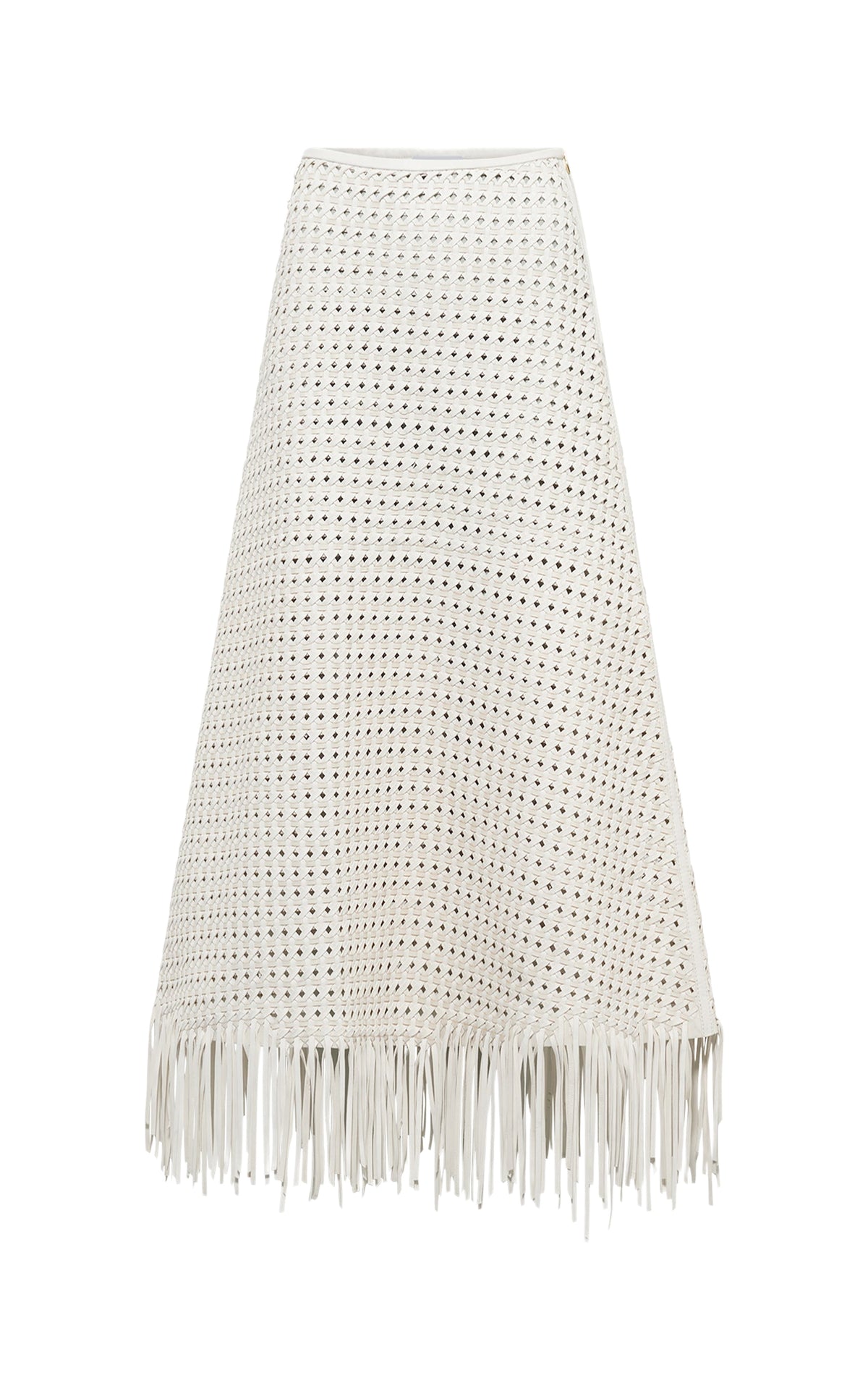 White / Jupe Bennie en cuir - White