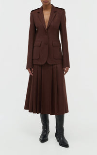 Burnt Sienna / Jupe Wesley en laine - Burnt Sienna