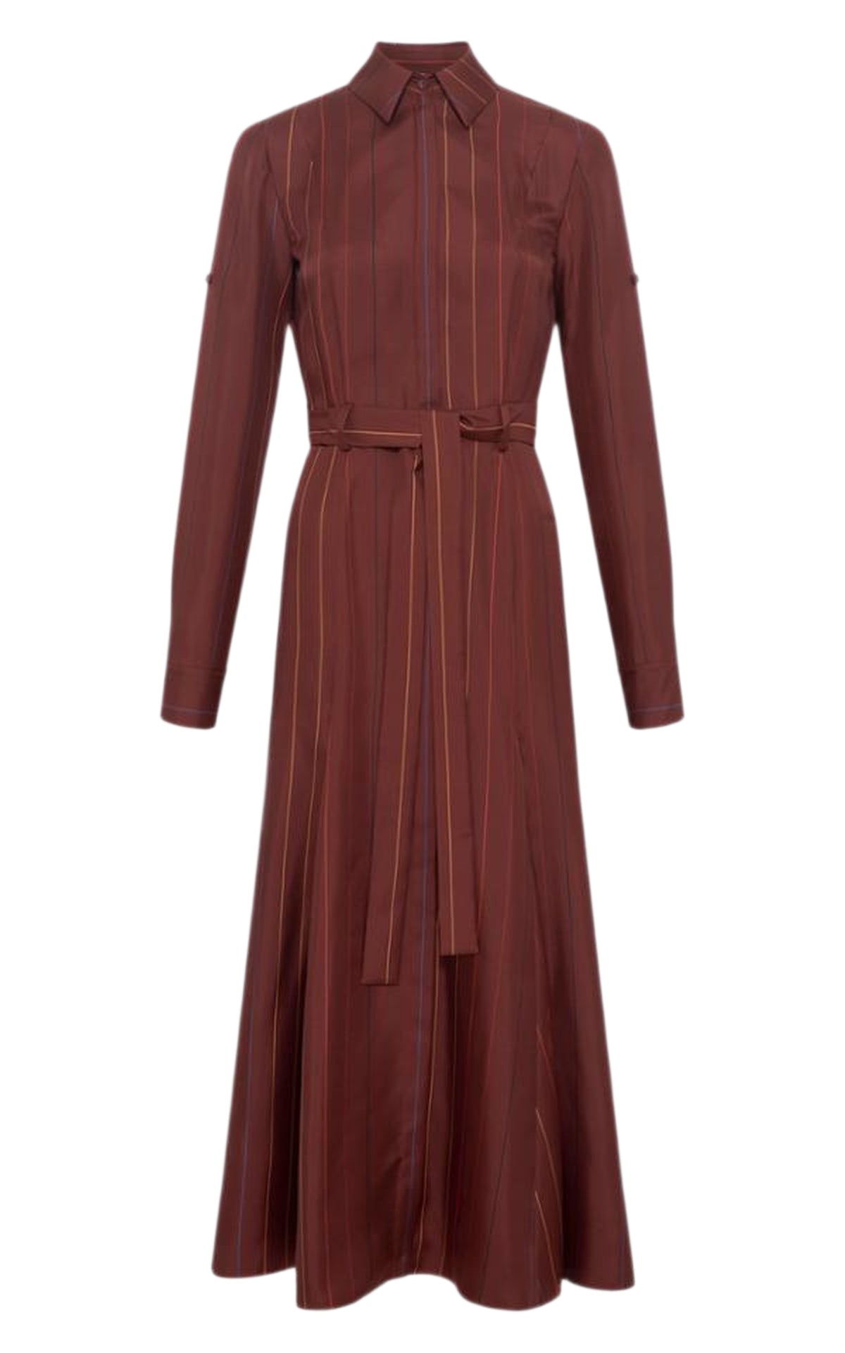 Robe-chemise Galway en soie - Burnt Sienna Multi