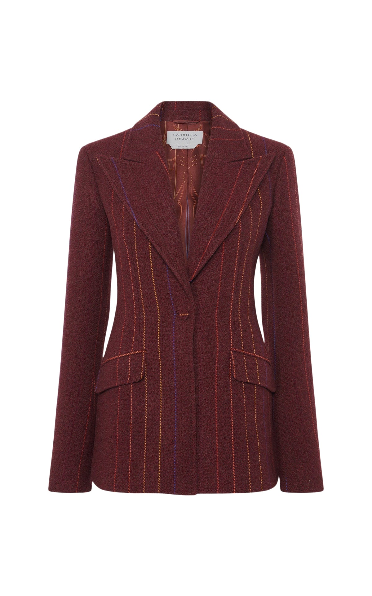 Burnt Sienna Multi / Veste blazer Leiva en laine - Burnt Sienna Multi
