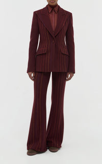 Burnt Sienna Multi / Veste blazer Leiva en laine - Burnt Sienna Multi