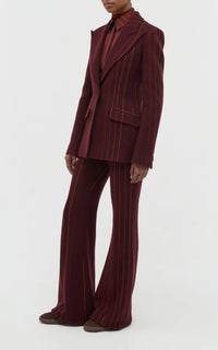 Burnt Sienna Multi / Veste blazer Leiva en laine - Burnt Sienna Multi