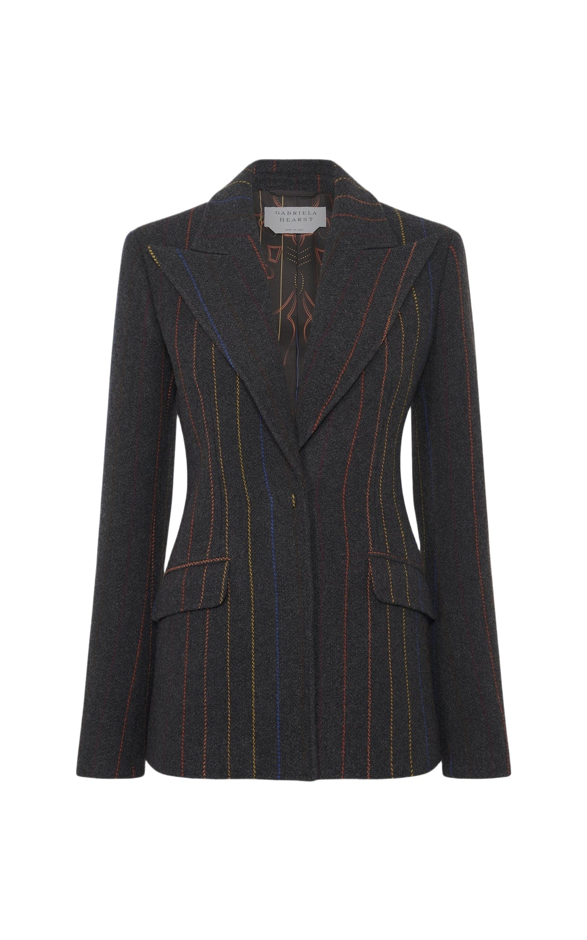 Charcoal Multi / Veste blazer Leiva en laine - Charcoal Multi