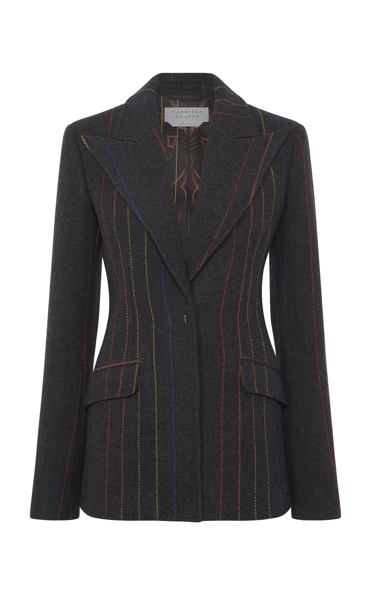 Charcoal Multi / Veste blazer Leiva en laine - Charcoal Multi