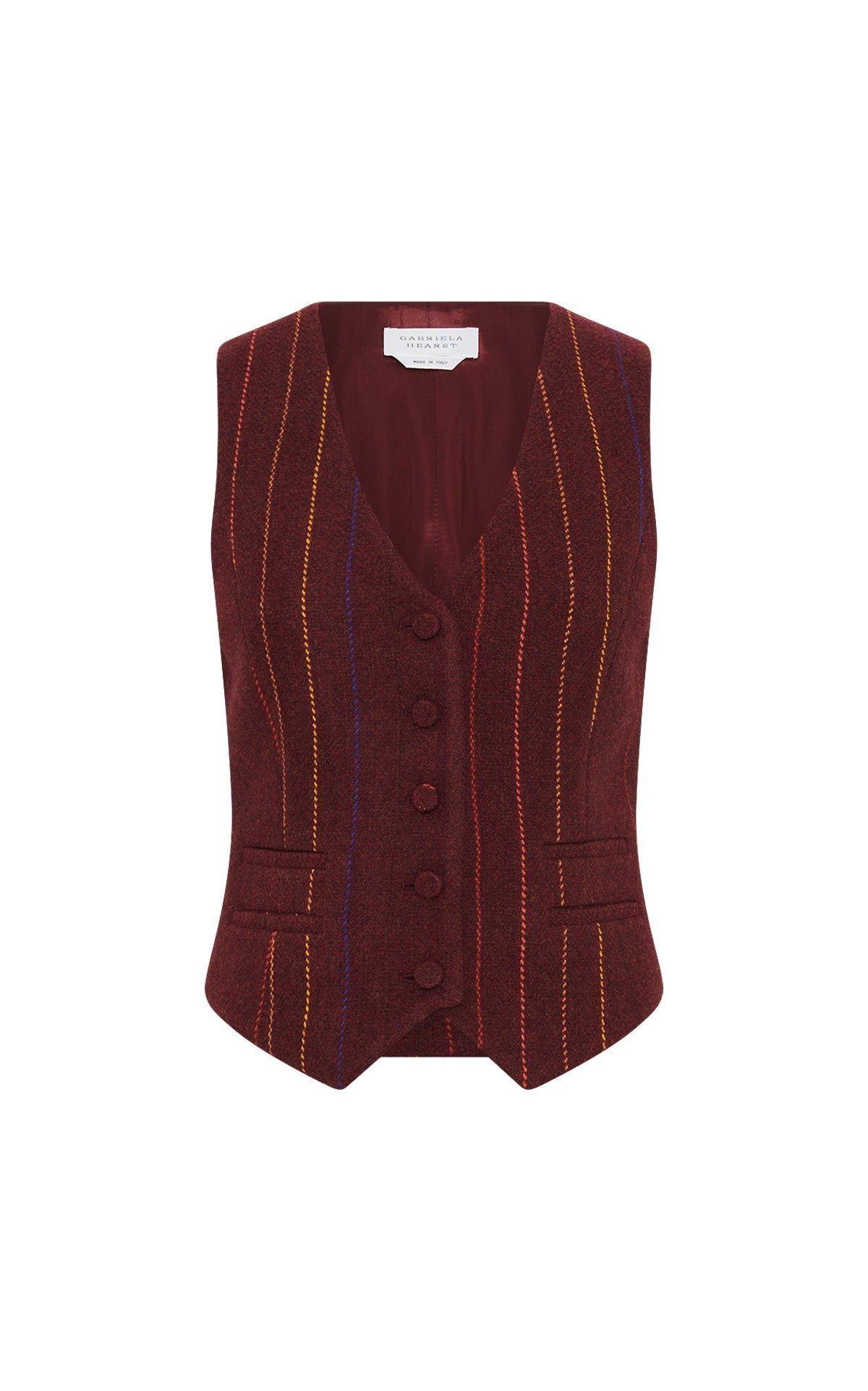 Burnt Sienna Multi / Gilet Coleridge en laine - Burnt Sienna Multi