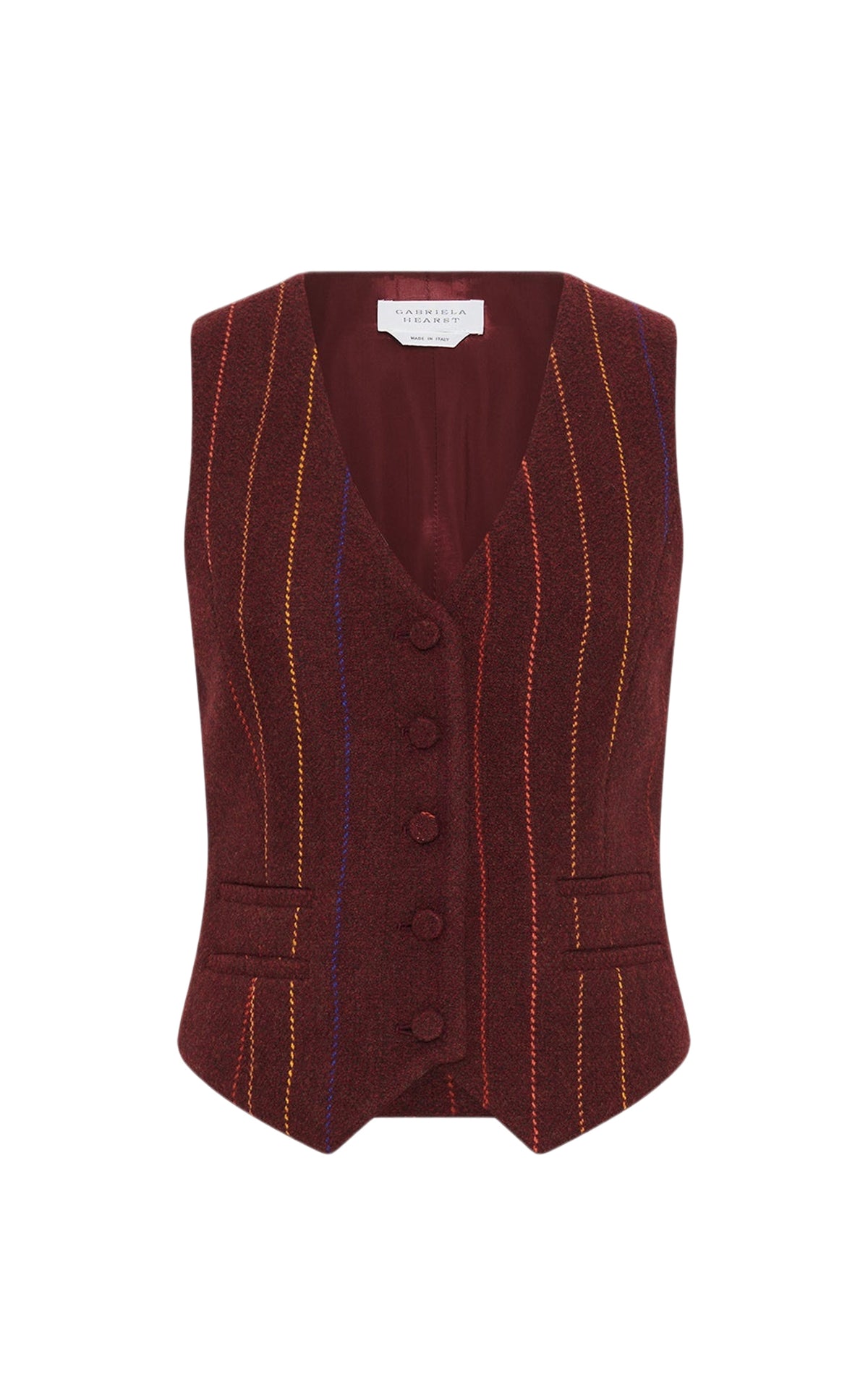 Burnt Sienna Multi / Gilet Coleridge en laine - Burnt Sienna Multi
