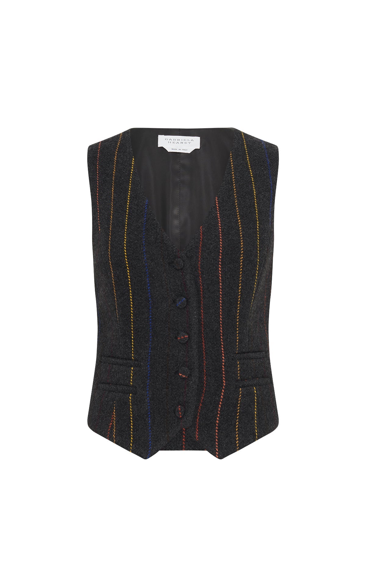 Charcoal Multi / Gilet Coleridge en laine - Charcoal Multi