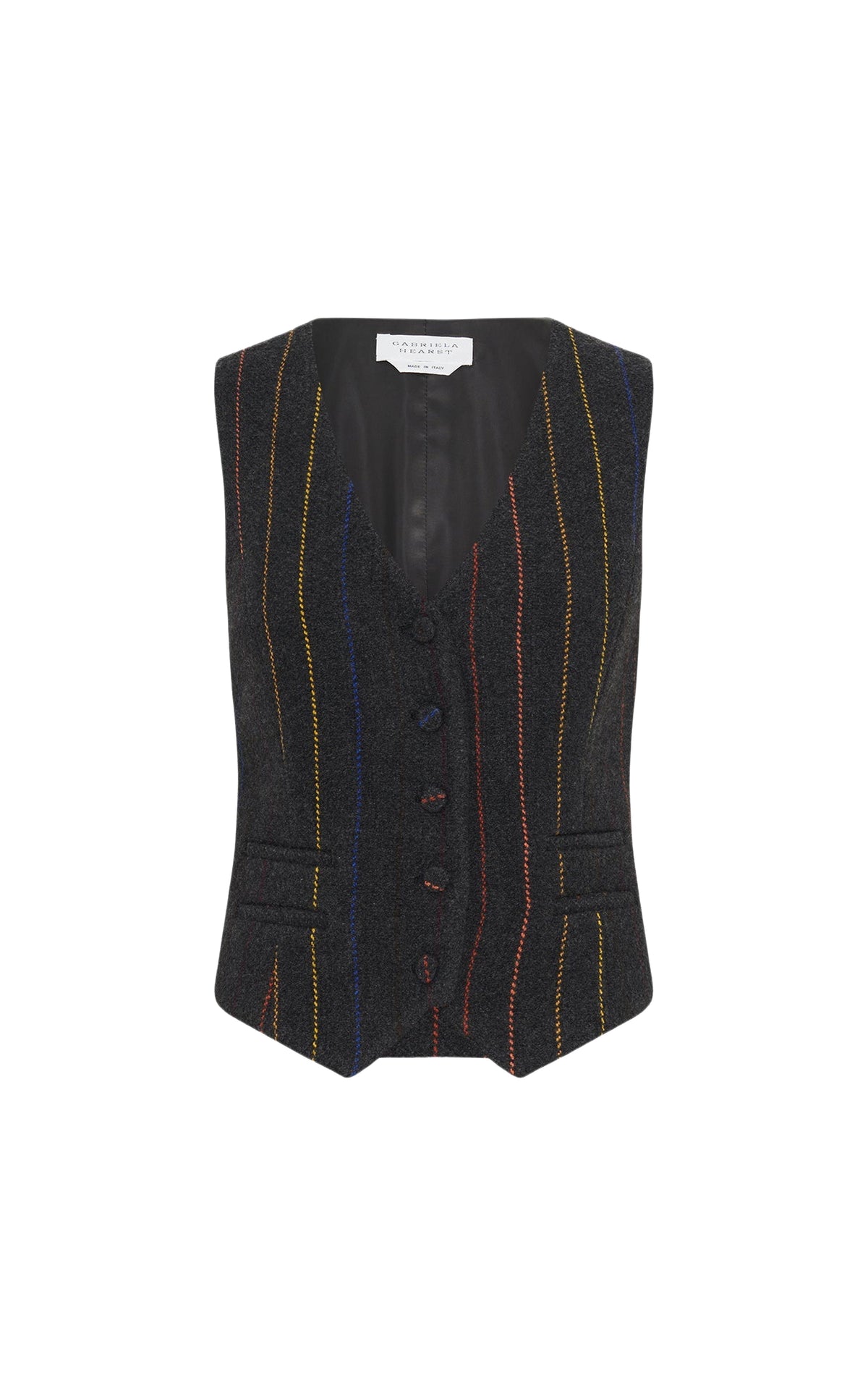 Gilet Coleridge en laine - Charcoal Multi