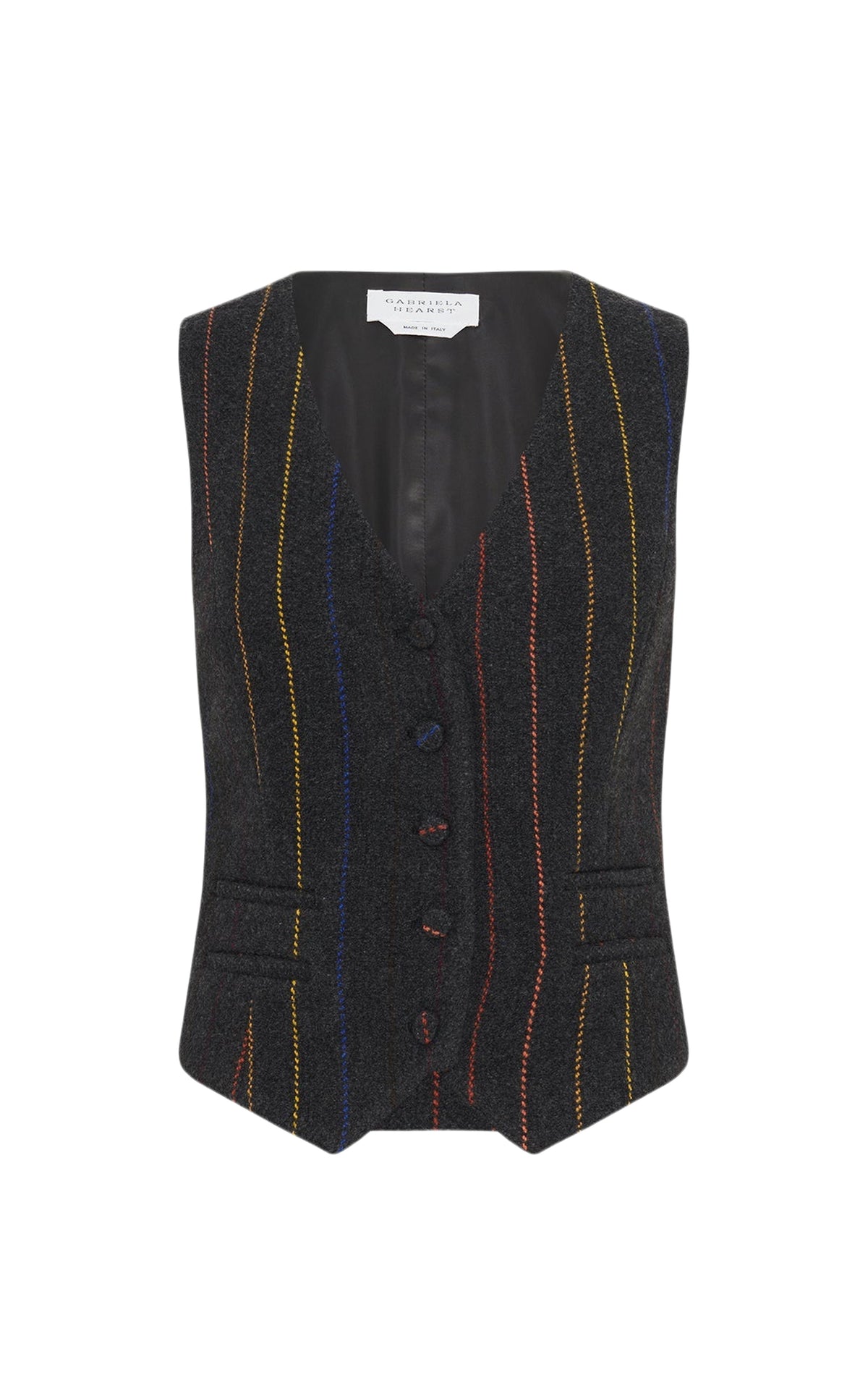 Charcoal Multi / Gilet Coleridge en laine - Charcoal Multi
