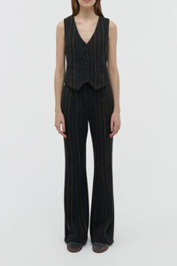 Charcoal Multi / Gilet Coleridge en laine - Charcoal Multi