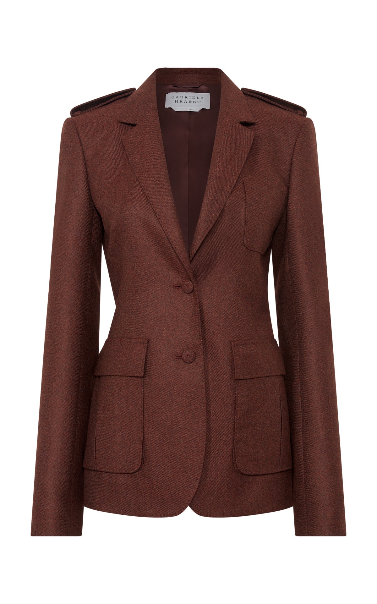 Burnt Sienna / Veste blazer Louisa en laine - Burnt Sienna