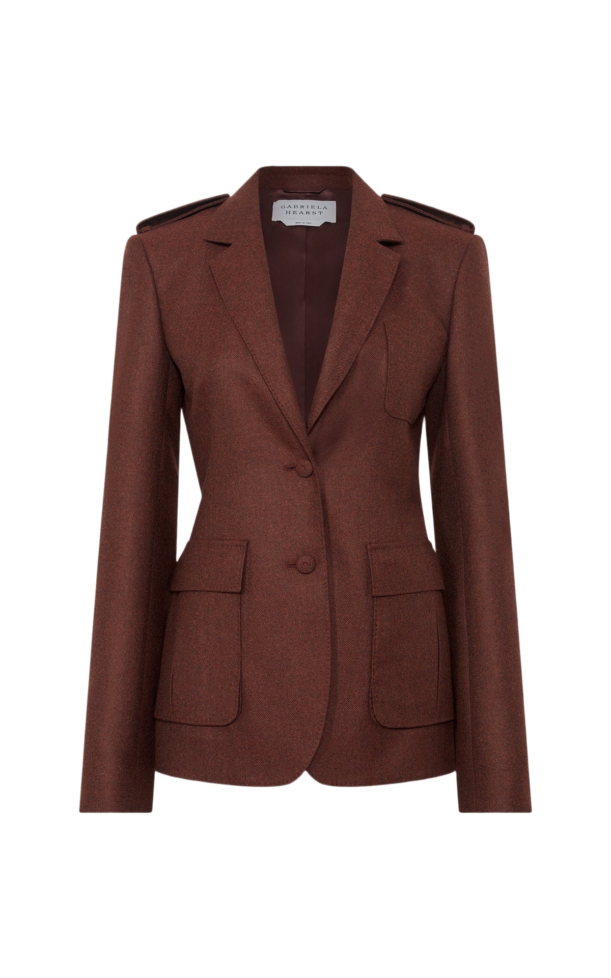 Burnt Sienna / Veste blazer Louisa en laine - Burnt Sienna
