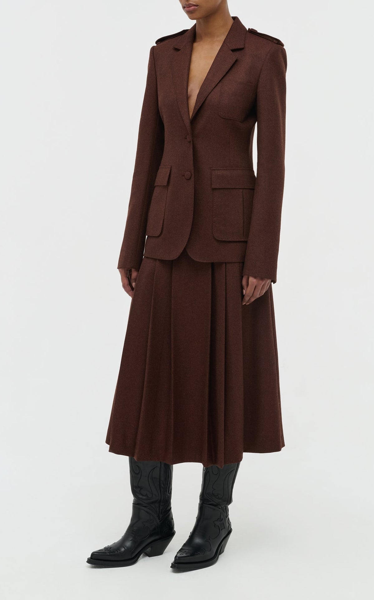 Burnt Sienna / Veste blazer Louisa en laine - Burnt Sienna