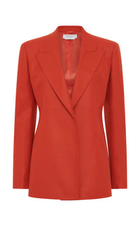 Mairi Blazer en orange antilope laine cachemire flanelle
