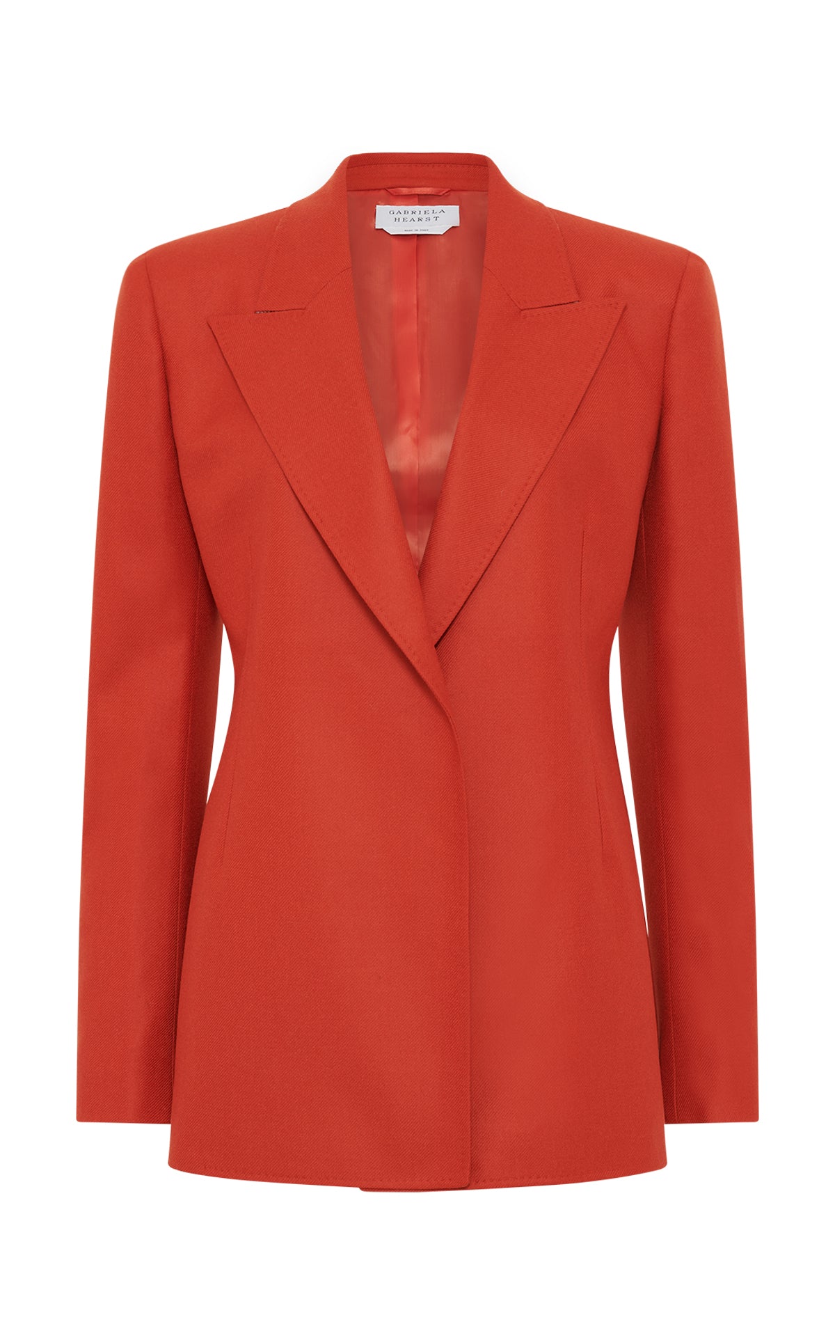 Mairi Blazer en orange antilope laine cachemire flanelle