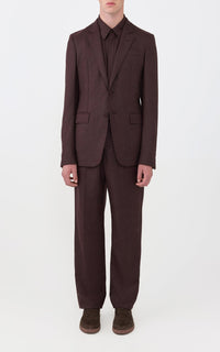 Burnt Sienna / Veste blazer Irving en laine - Burnt Sienna