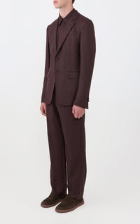 Burnt Sienna / Veste blazer Irving en laine - Burnt Sienna