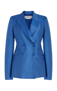 Navy / Veste blazer Stephanie en soie - Navy