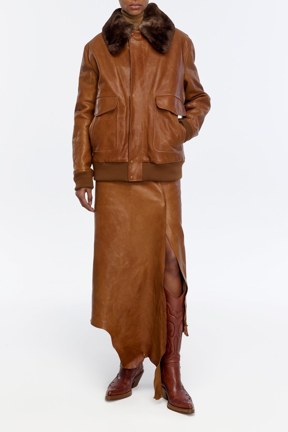 Grant M Jacket en chocolat savana calf