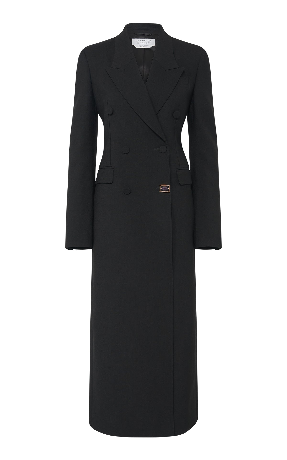 Julien Coat en noir eco soft laine drap de costume