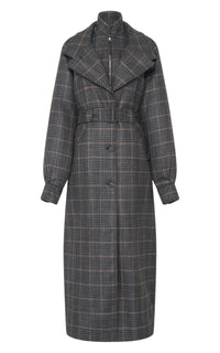 Charcoal Multi / Manteau Golding en laine - Charcoal Multi