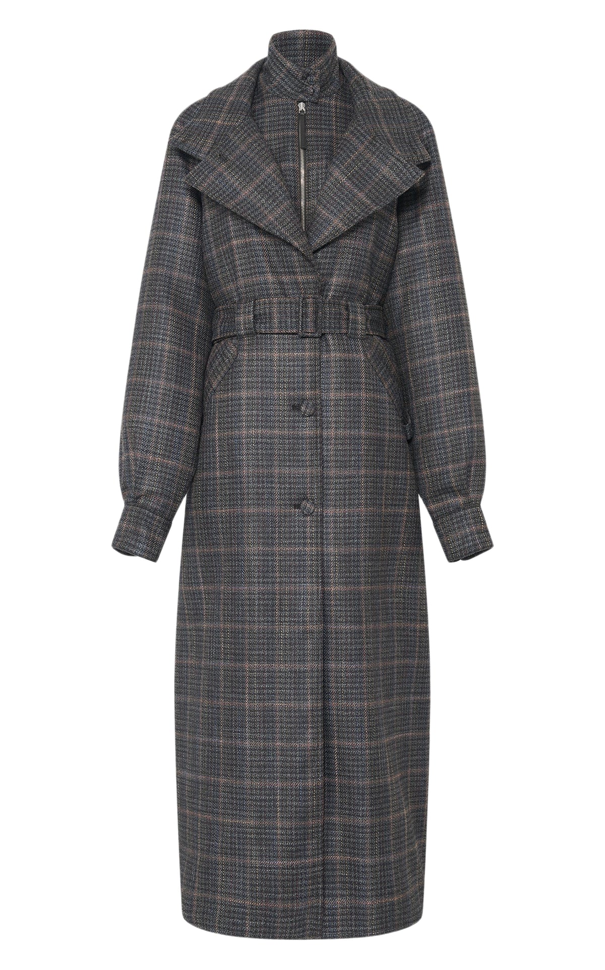 Charcoal Multi / Manteau Golding en laine - Charcoal Multi
