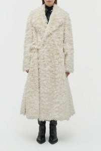 Cantwell Coat en noir double face recyclé cash