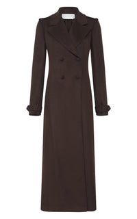 Chocolate / Manteau Houstt en soie - Chocolate