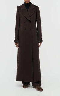 Chocolate / Manteau Houstt en soie - Chocolate