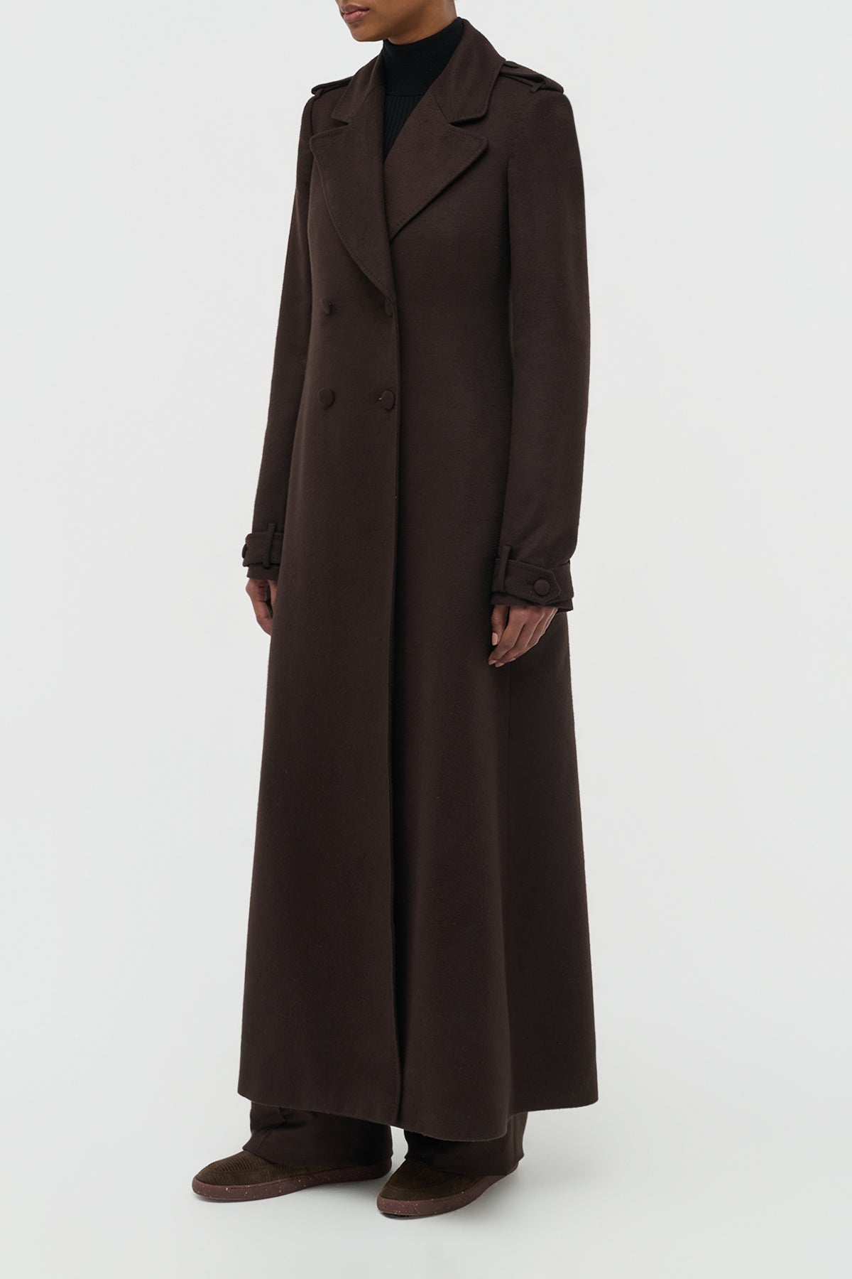 Chocolate / Manteau Houstt en soie - Chocolate
