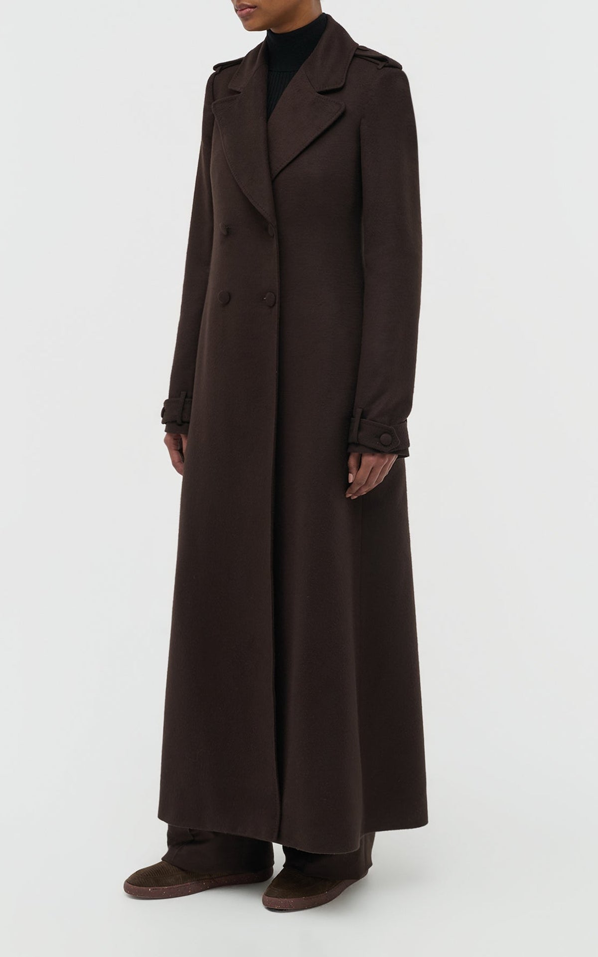 Chocolate / Manteau Houstt en soie - Chocolate