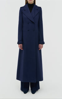 Navy / Manteau Houstt en soie - Navy