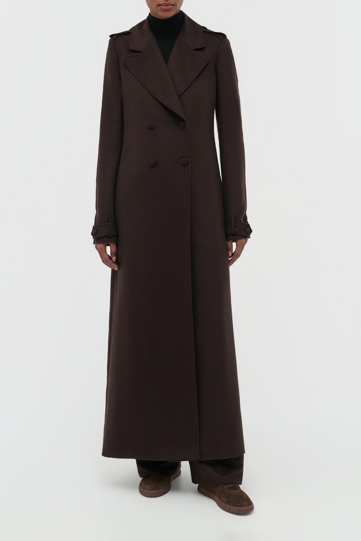 Chocolate / Manteau Houstt en soie - Chocolate