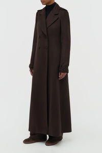 Chocolate / Manteau Houstt en soie - Chocolate