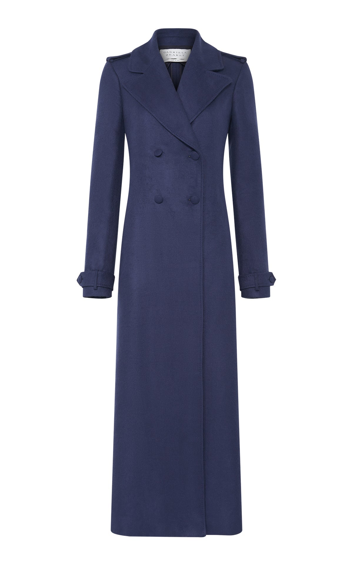 Houstt Coat en bleu marine winter soie