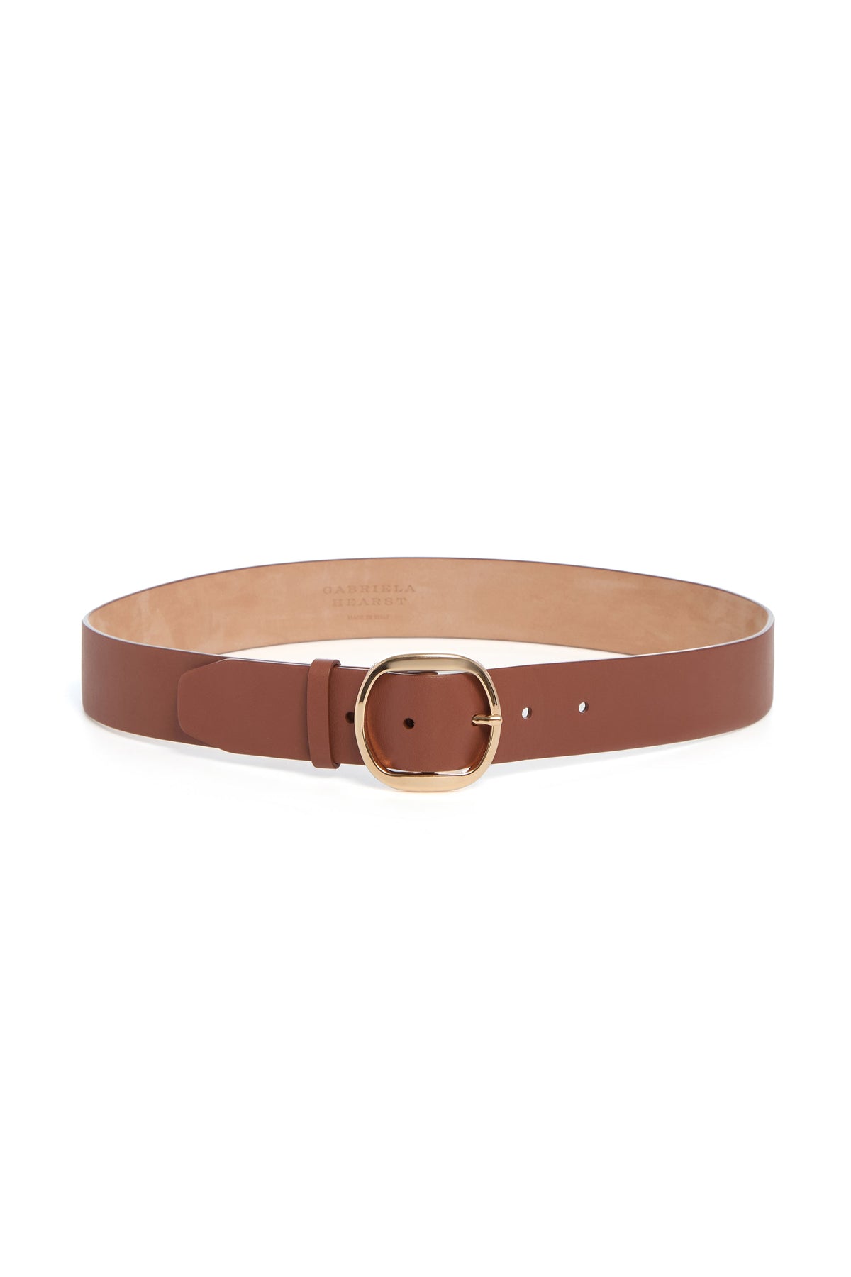 Elster Buckle Belt en terre de sienne brûlée daim cachemire