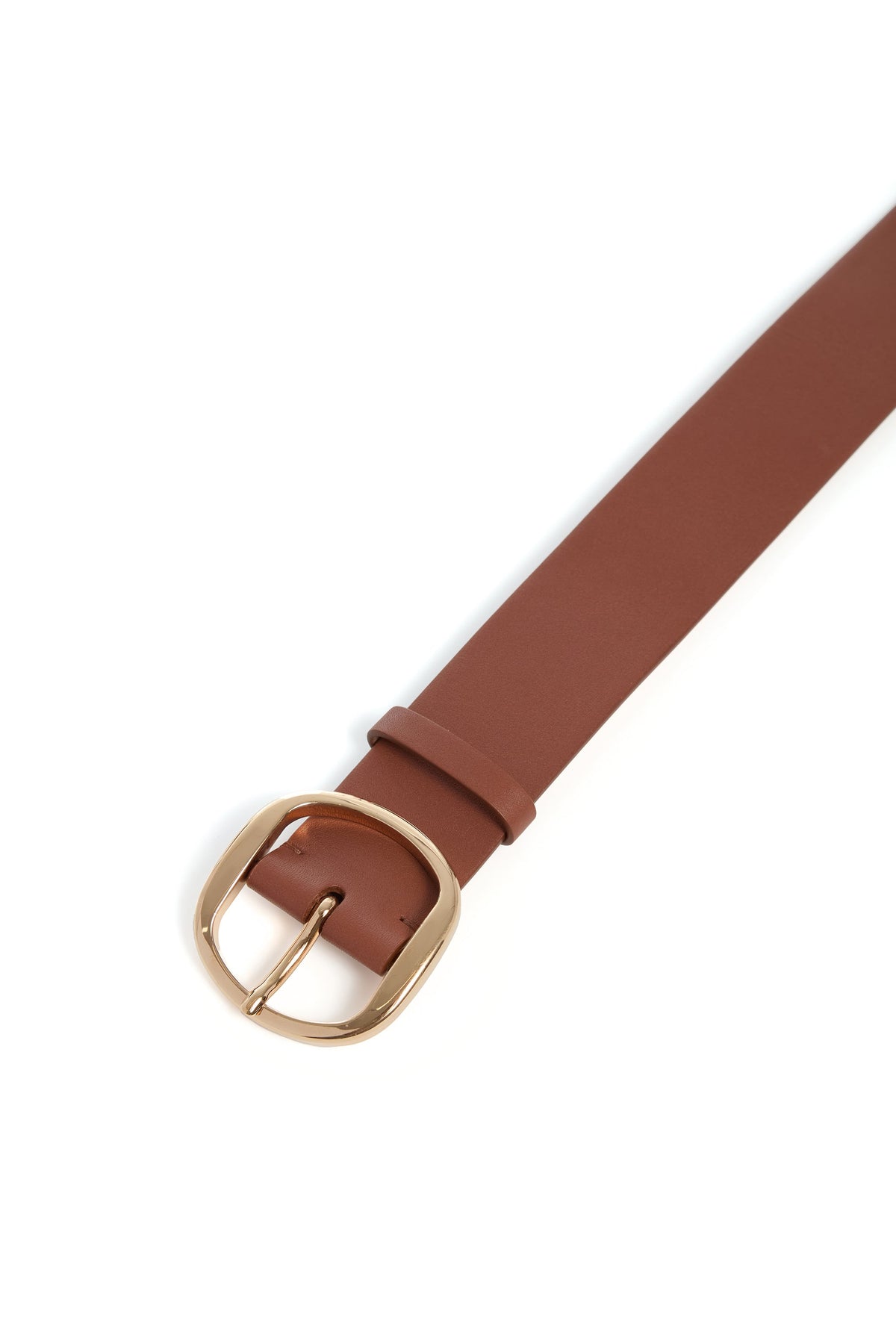 Elster Buckle Belt en terre de sienne brûlée daim cachemire