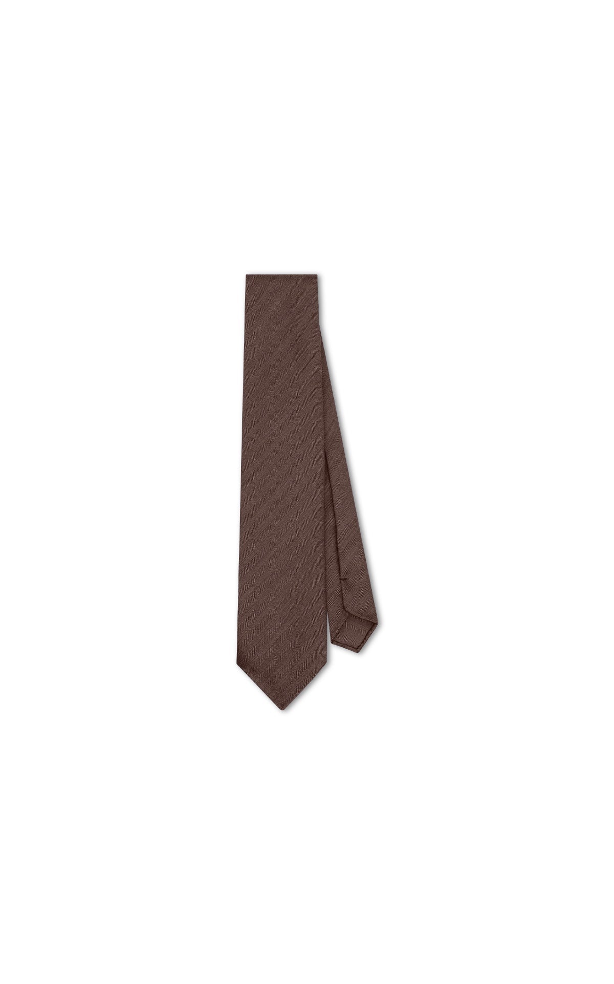 Escudo Tie en chocolat laine/soie tie chevrons